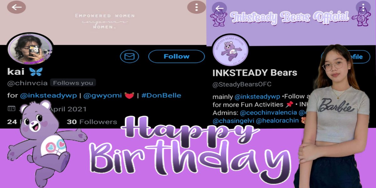 SteadyBearsOFC's tweet photo. Happy Birthday BEAR Kai,, we wish you all the best and more birthdays to come. Were happy that you chose to be part of this Family. Stay safe to you and to your Family. - Love your InkSTEADY BEARS Family!💜🐻 https://t.co/1MNrXk7D5z
