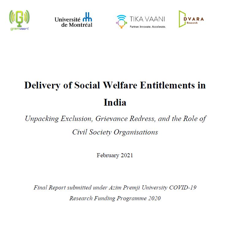 shashwatdc's tweet photo. @GramVaani, @dvararesearch, @UMontreal & #TikaVaani conducted a thorough investigation into the delivery and exclusion of social welfare entitlements like #DirectBankTransfers #MGNREGA & #PDS in a study funded by @azimpremjiuniv
Read the report here: https://t.co/0PA3a67Emy https://t.co/Oxmf7y70B3