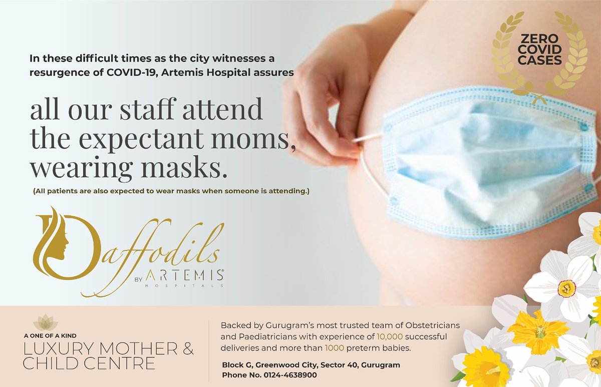 To keep you and your little bundle of joy safe, at #Daffodils, we attend the expectant mothers or newborns after wearing a mask. We understand your emotion and are prepared with our team to deliver your bundle of joy with utmost safety. 

 #expectingparents #pregnancy #COVID19