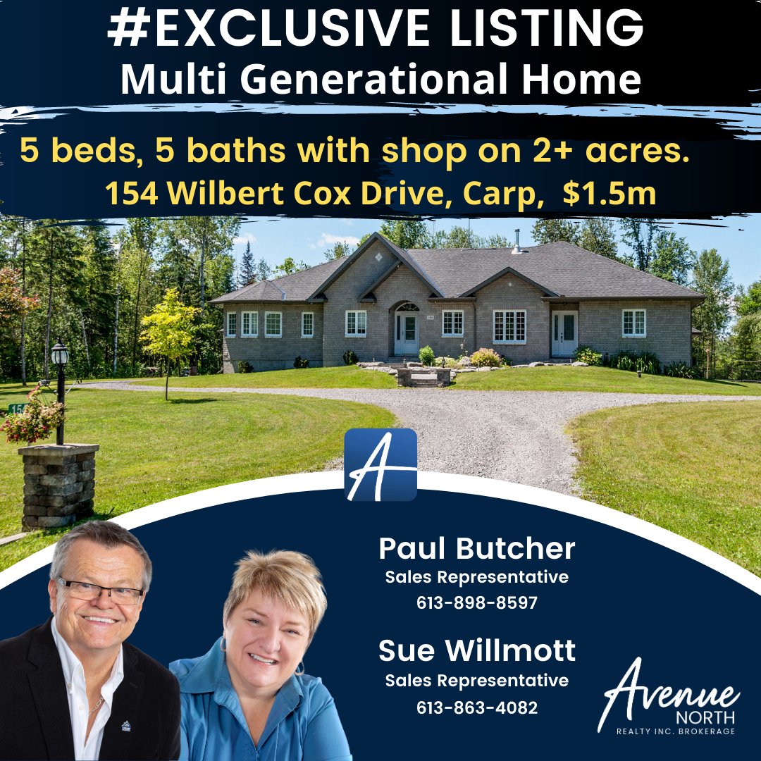 #Exclusivelisting #Multigenerational #Home.  Two #Bungalows in one on 2+ acres with #BigShop #154WilbertCox
