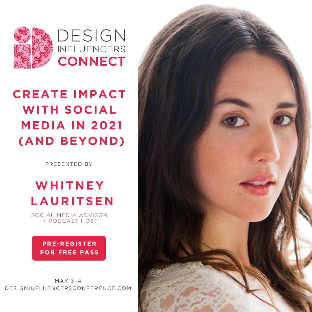 DesignInflConf's tweet image. There’s still time to pre-register for our third FREE broadcast of DIConnect, happening tomorrow and talking all about how to up your social media game! We can’t wait to learn more from our established lineup of speakers. Learn more at designinfluencersconference.com/2021-connect-a…