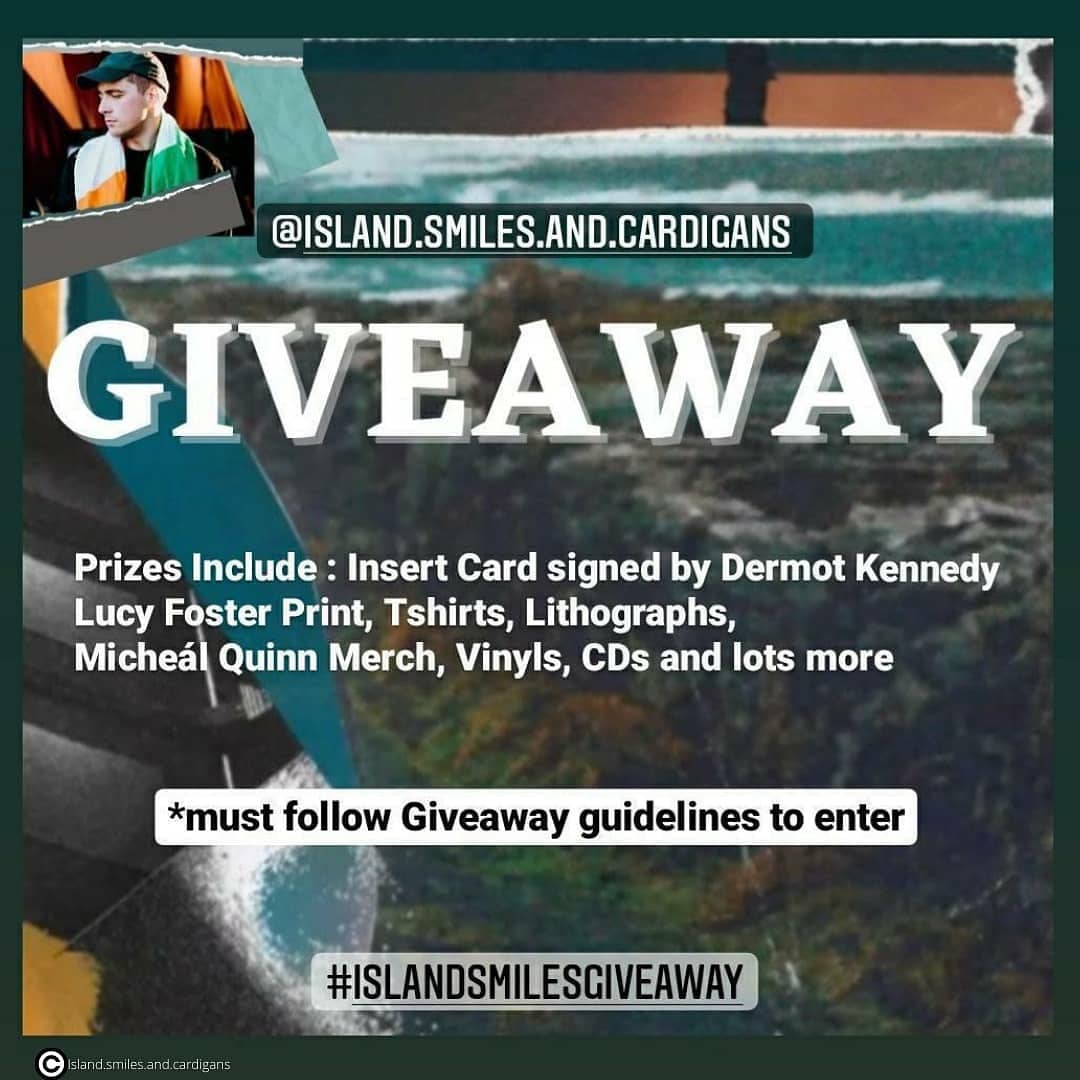 ICardigans's tweet image. Head over to Instagram.com/island.smiles.… and enter this super giveaway for a chance to win lots of #dermotkennedy cool prizes #Giveaway #win #merch