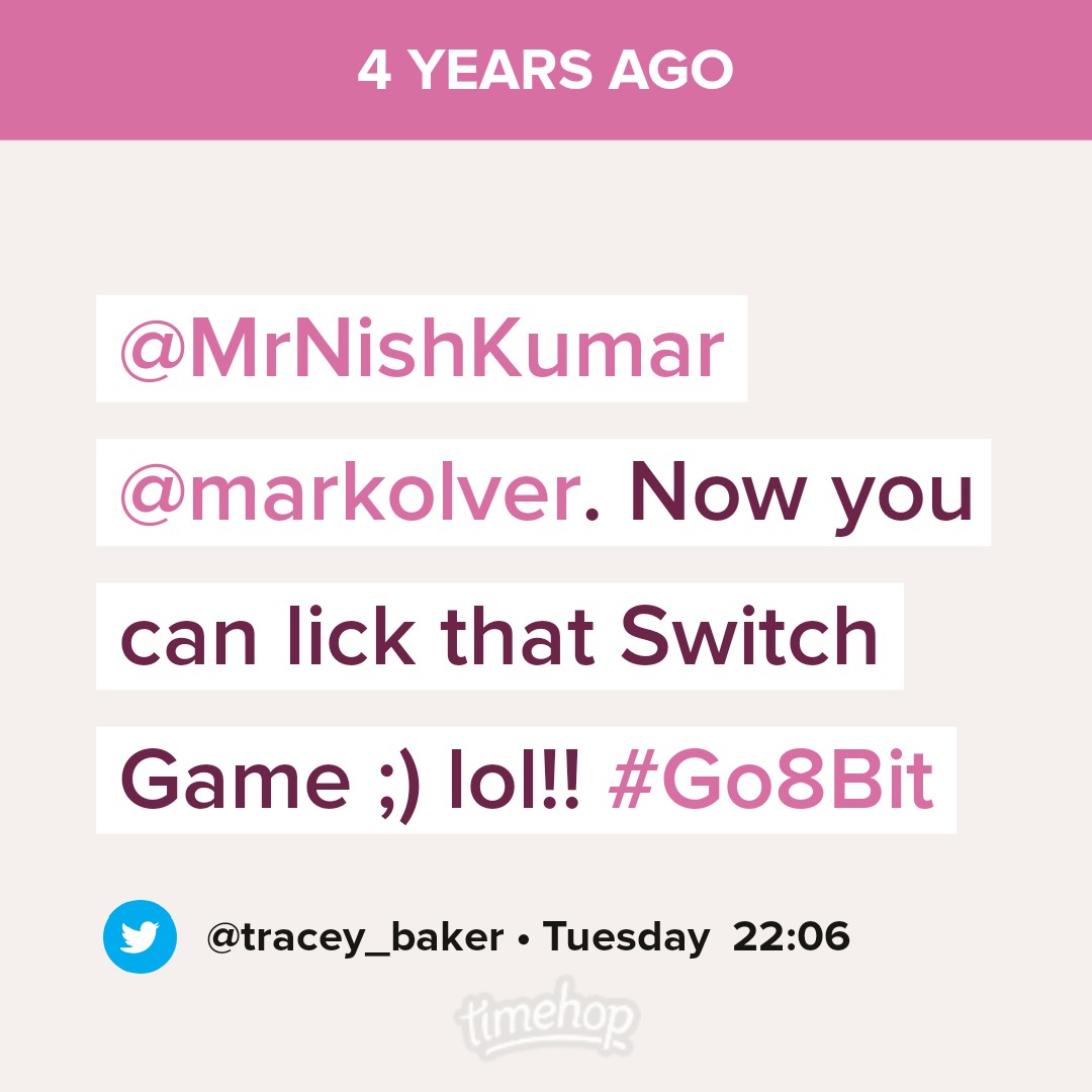 tracey_baker's tweet image. Wow, 4 years since I yelled to @SamPamphilon to not lick the game at #Go8Bit and confused @MrNishKumar And @markolver... 😂😂
@stevemcneil @robsedgebeer .