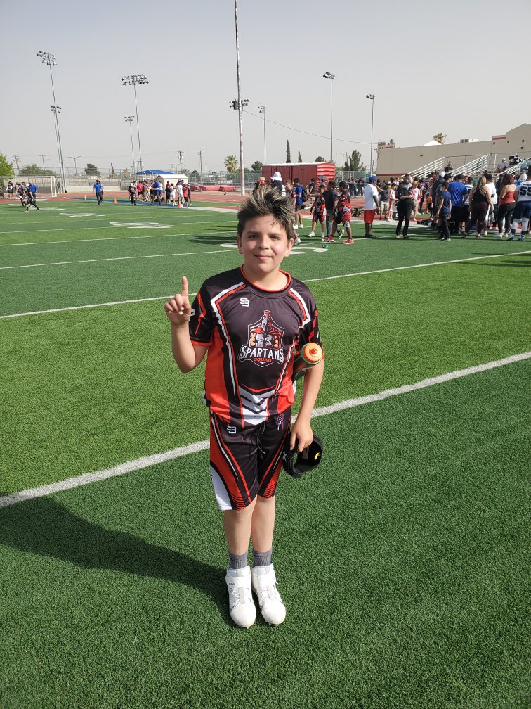 Gonzalez_DVHS's tweet photo. Congratulations to our son Zander for his championship win! Go Spartans!! 🏈 #stateboundbaby!! https://t.co/kByhY36REY