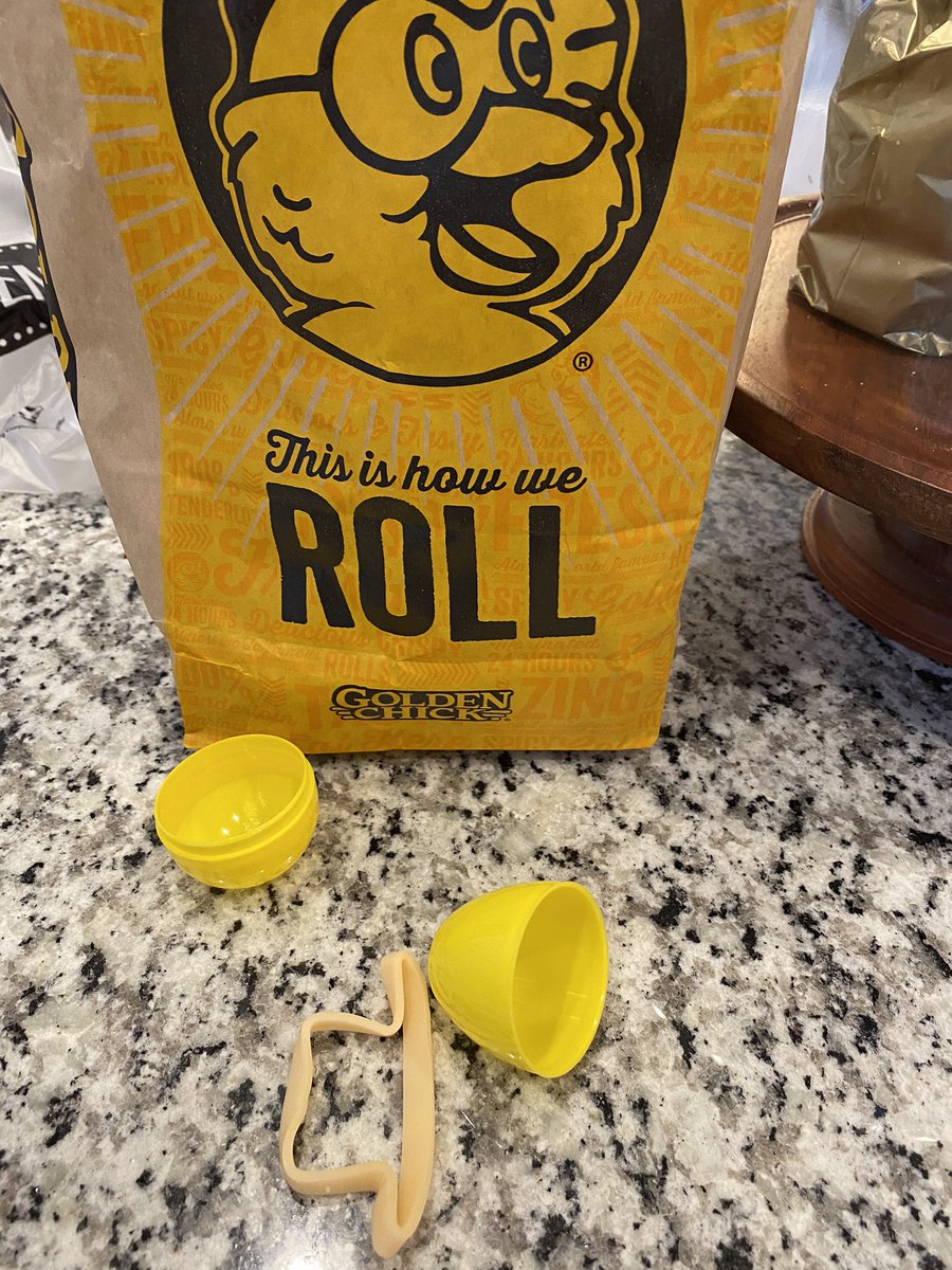 Wow <a href="/GoldenChick/">Golden Chick</a>. Great kids “toy” in the kids meal. An old plastic egg with a rubber band. I almost can’t believe it’s for real. #stayclassy #thisishowyouroll?
