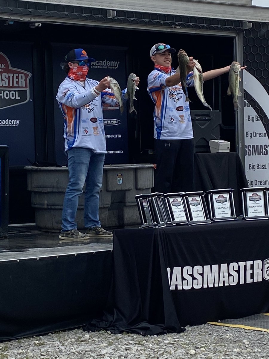 So proud of Riley and Blake ! They have qualified for The High School Bassmasters National Tournament 🎣 on Chick in July 🎣🎣