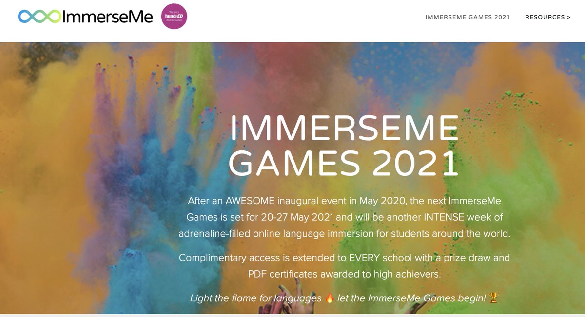 Please share w/ language educators! What an amazing opportunity to build language skills in #virtual reality with <a href="/immerseme_vr/">ImmerseMe</a>  and the ImmerseMe Games, May 20-27! immerseme.co/games #langchat #ellchat #actfl #iste #edchat #k12  #LanguageLearning