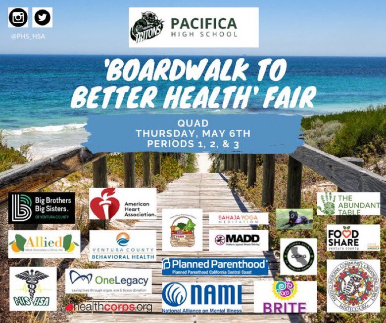 HSA + Health Corps are hosting our annual Health Fair this Thursday, May 6th during periods 1-3. We hope to see you there! ⚕️🩺 🍎