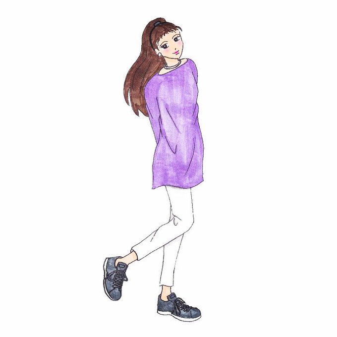 スニーカー女子のtwitterイラスト検索結果