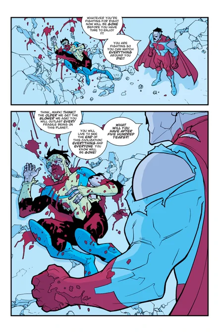 This is how "that" scene in the Invincible finale looked like in the comic. 