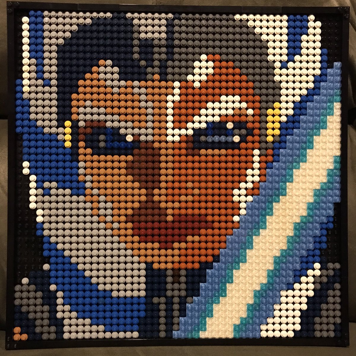 mohler_jesse's tweet image. Lego Ashoka Tano mosaic #letsbuildamosaic