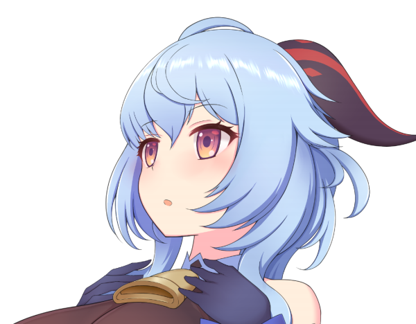 Skebご依頼絵の甘雨ちゃんも進めております 