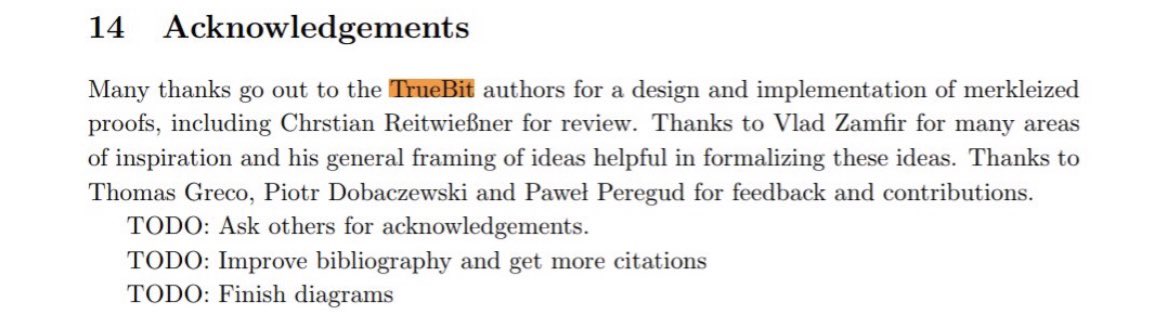 Now why is this so significant?Plasma (also known as Optimism), the leading layer two solution that is used by  $SNX &  $UNI, utilizes compact proofs made possible by Truebit From the Plasma whitepaper: