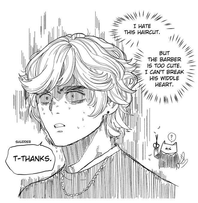 Drawing random hair on pinterest as a warmup. 