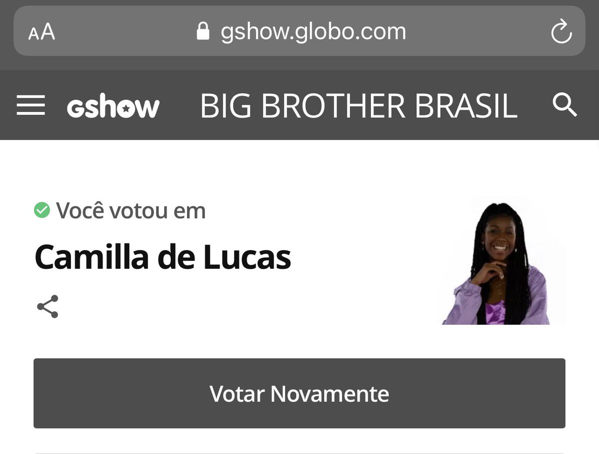 Se tem Nova IguaΓ§u na disputa, a gente torce e VOTA!
#CamillaCampea https://t.co/rusaMHjv9F
