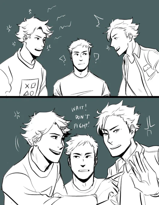 what happens when you get two dramatic people as friends #daichi #kuroo #oikawa #haikyuu #haikyuufanart 