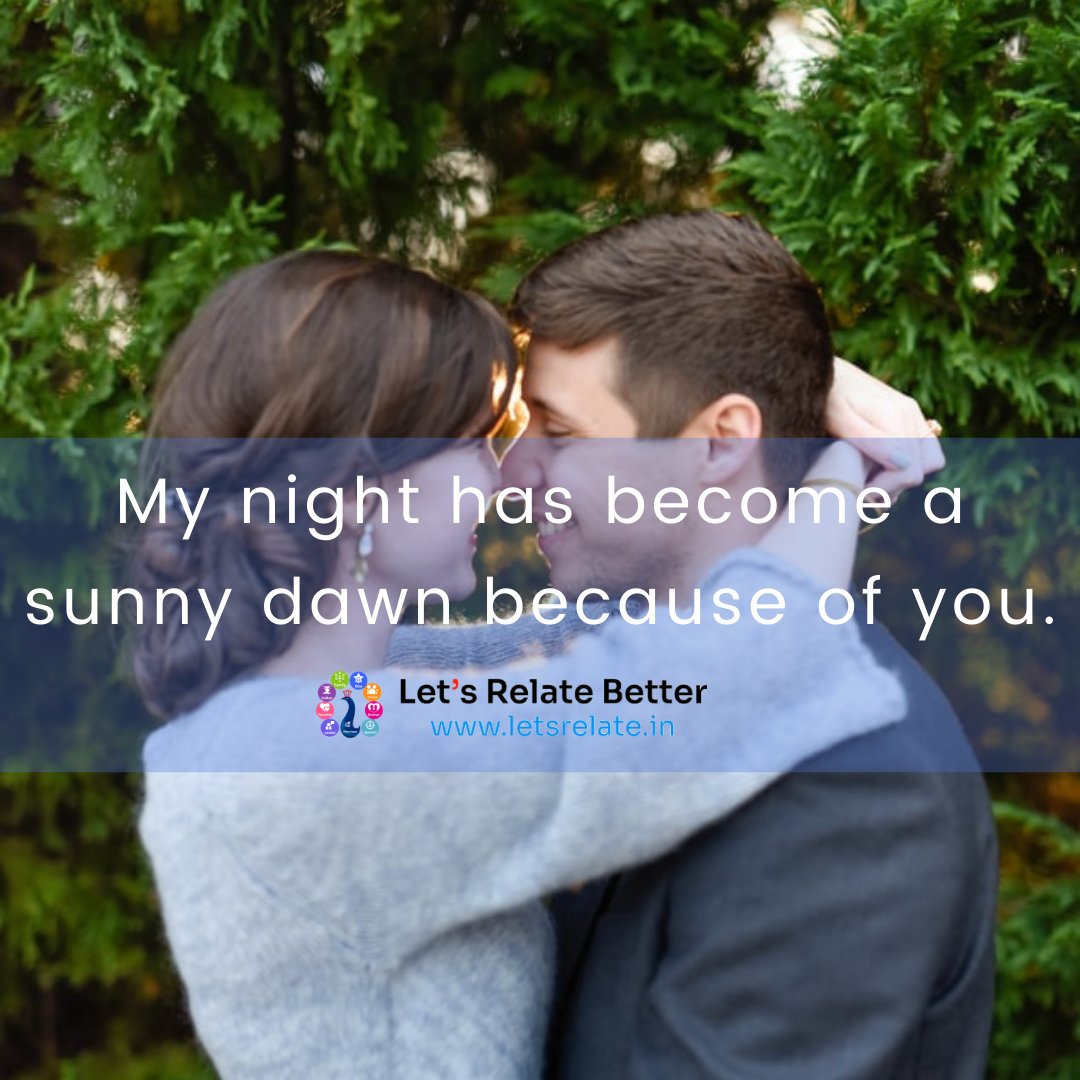 LetsRelate_App's tweet photo. No matter how dark your day is, if your partner lights up your heart, then this is the perfect love quotes for them.
Download the app “Let’s Relate Better” at https://t.co/EF23RahIvW
.
.
.
#letsrelate #letsrelateapp #mindmatching #compatibilitycheck #lovecalculator #lovequiz https://t.co/ufYJGYnGgF