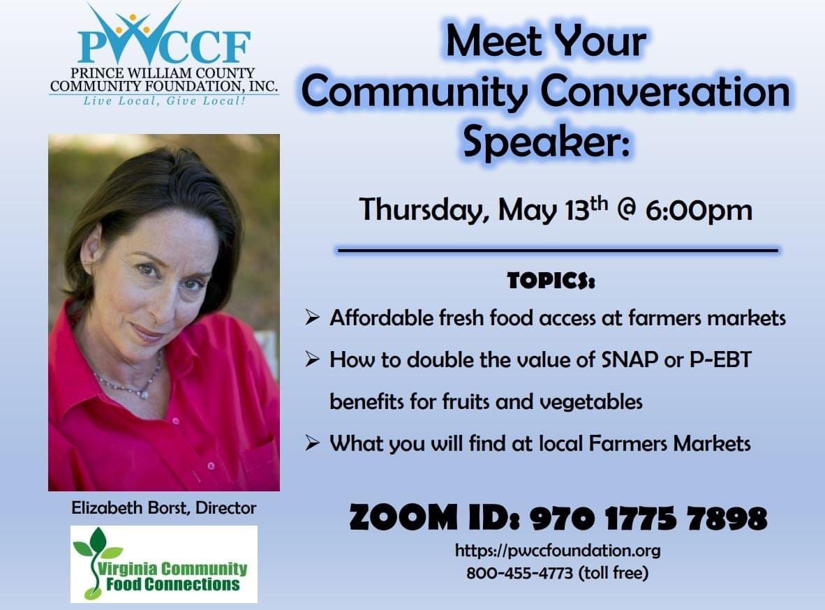 FoundationPwcc's tweet image. Join us on Thursday, May 13th @ 6pm for our upcoming Community Conversation. We look forward to you joining us! 
ZOOM Meeting ID: 970 1775 7898.

&quot;Together, WE Can Make a Difference!&quot;