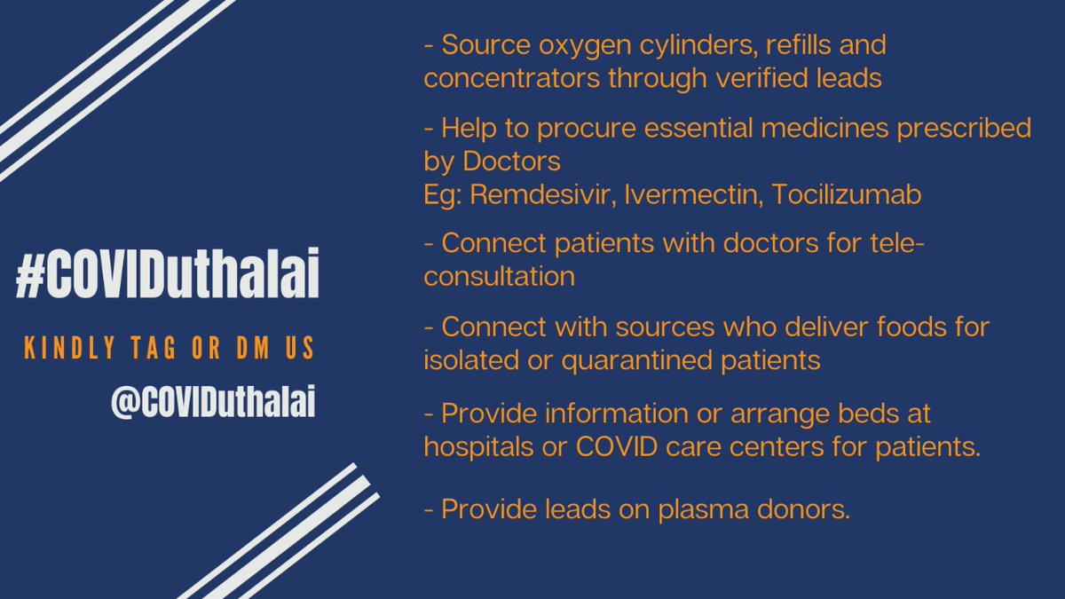 sandhyaravishan's tweet photo. We have set up a volunteer network to help people tide over the Covid crisis. If you know of someone who needs help, please tag us @COVIDuthalai on Twitter and we will do our best to help. The poster contains details of what we are able to source. https://t.co/vBxGNPAcsF