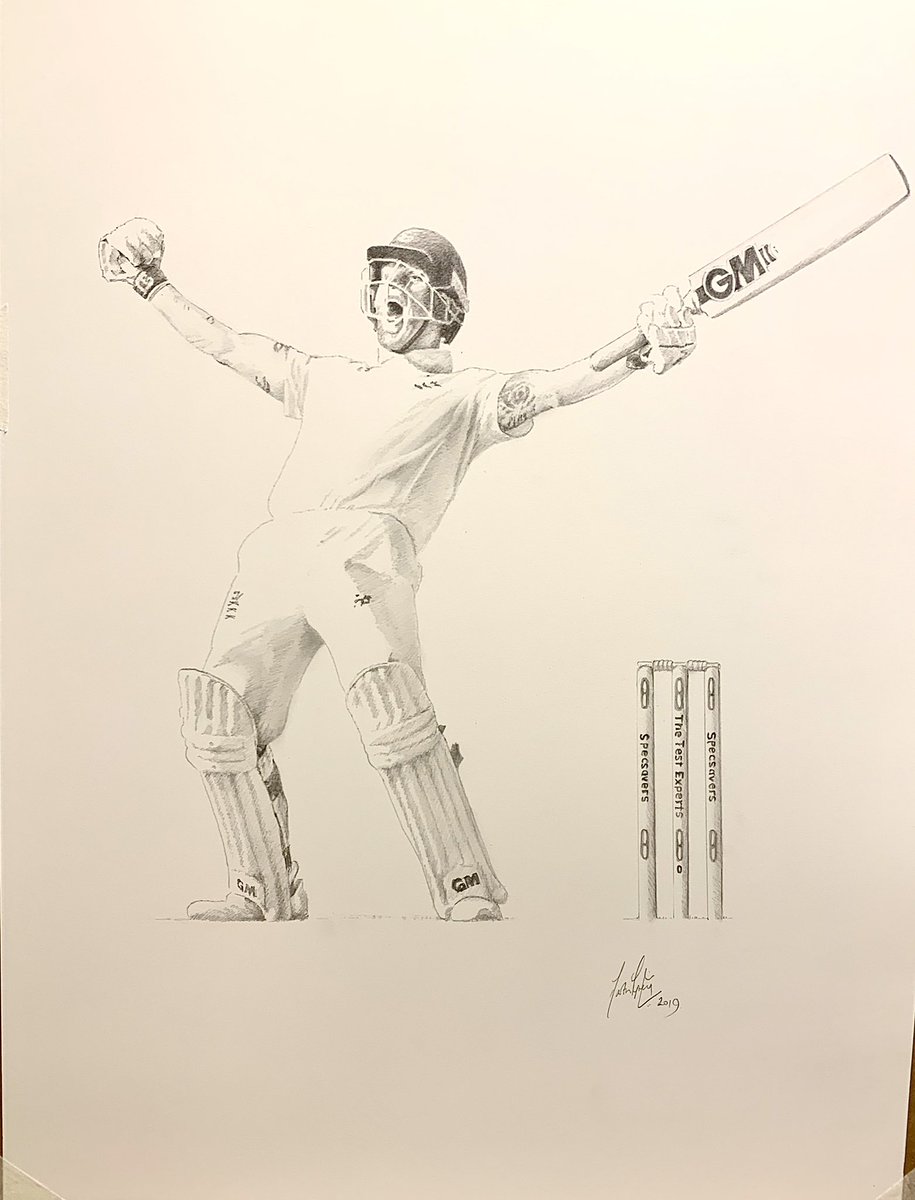 Framed Ben Stokes signed print by artist Martin Speight martinspeight.co.uk  <a href="/MCCOfficial/">Marylebone Cricket Club</a> <a href="/WisdenCricket/">Wisden</a> <a href="/ThatsSoVillage/">That’s So Village</a> <a href="/AncreSommeScot/">ASA Scotland Charity SCIO🇬🇧</a>  #charity
