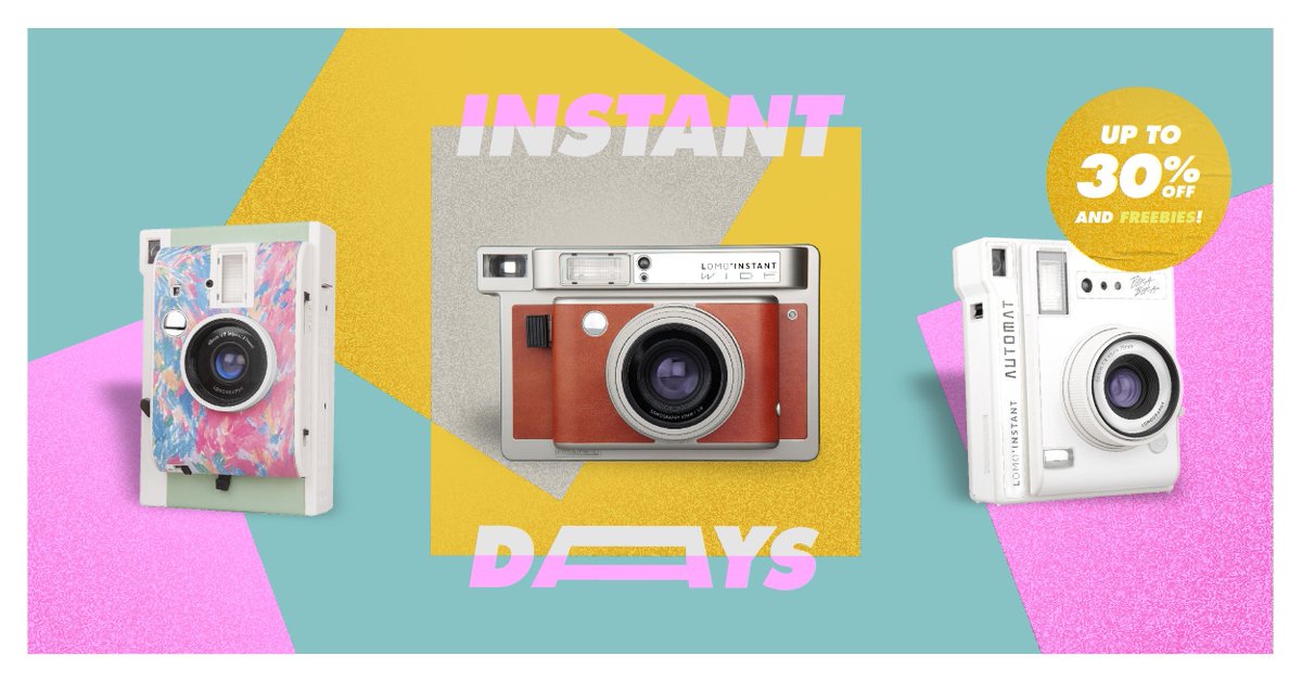 lomography's tweet photo. Save up to 30% and score amazing freebies with our wide range of instant cameras! Shop our #InstantDays promo here: https://t.co/J4488ItgSN https://t.co/lADsZiHfae