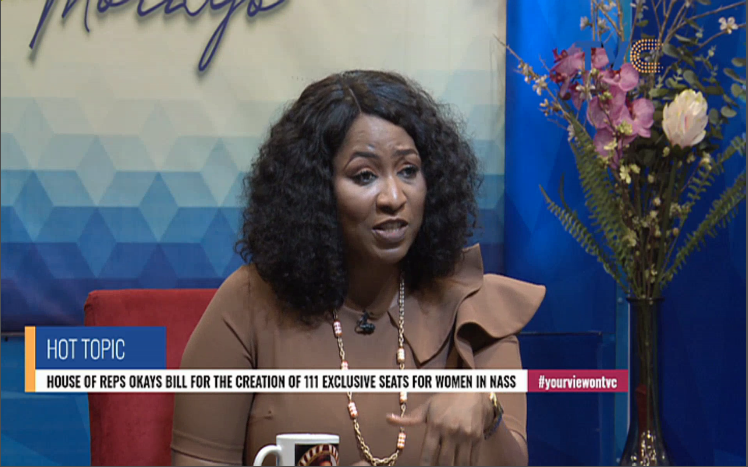 TVCconnect's tweet photo. The House of Representatives okays bill to create additional 111 exclusive seats for women at the National Assembly to enhance female gender representation.

Is this a good move by the country amid financial instability?
#YourViewTVC https://t.co/jZOo6NwPeY