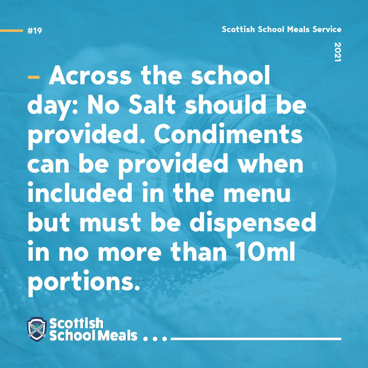 Salt and Condiments? There are standards for those too in our schools!🧂