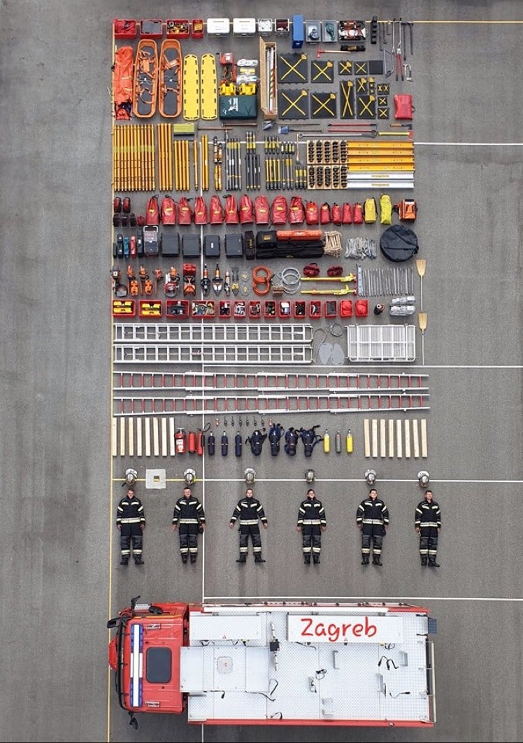 The contents of a single fire truck 🚒.