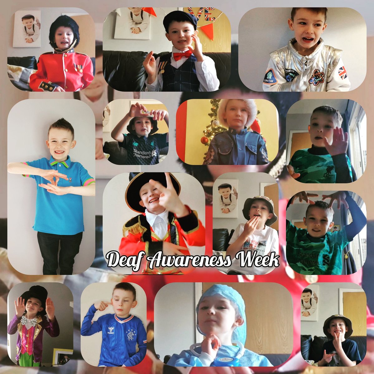 Gillian09817271's tweet photo. Deaf Awareness Week exciting times for my little Signing Assassin 💙#kidwithhearingloss #deafawarenessweek #BSL #changingtheworldonesignatatime https://t.co/elVlFzTAir