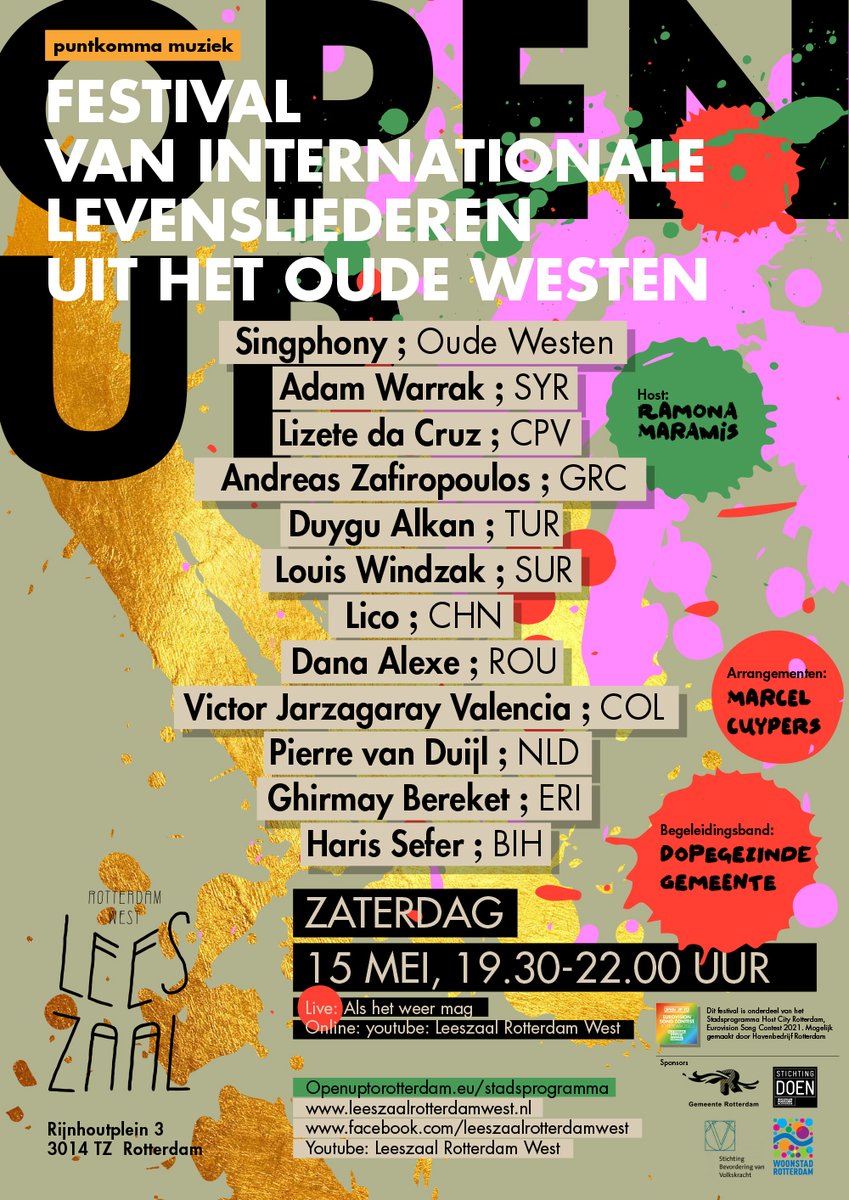 15 mei wordt de Leeszaal teststation voor intertalige teergevoeligheid - puntkomma muziek presenteert 11 songs over verlangen, verlies en verlaten, gezongen in 11 moedertalen met live band - bit.ly/338Wr1t