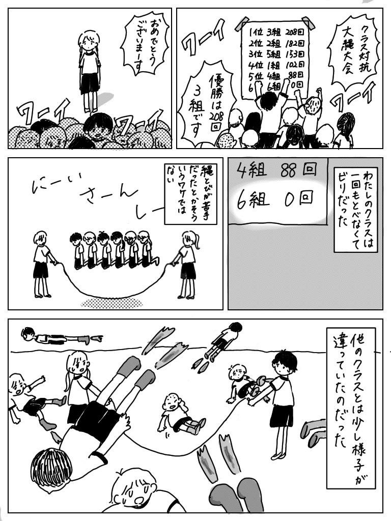 「縄跳び大会は大騒ぎ」①(続く) 