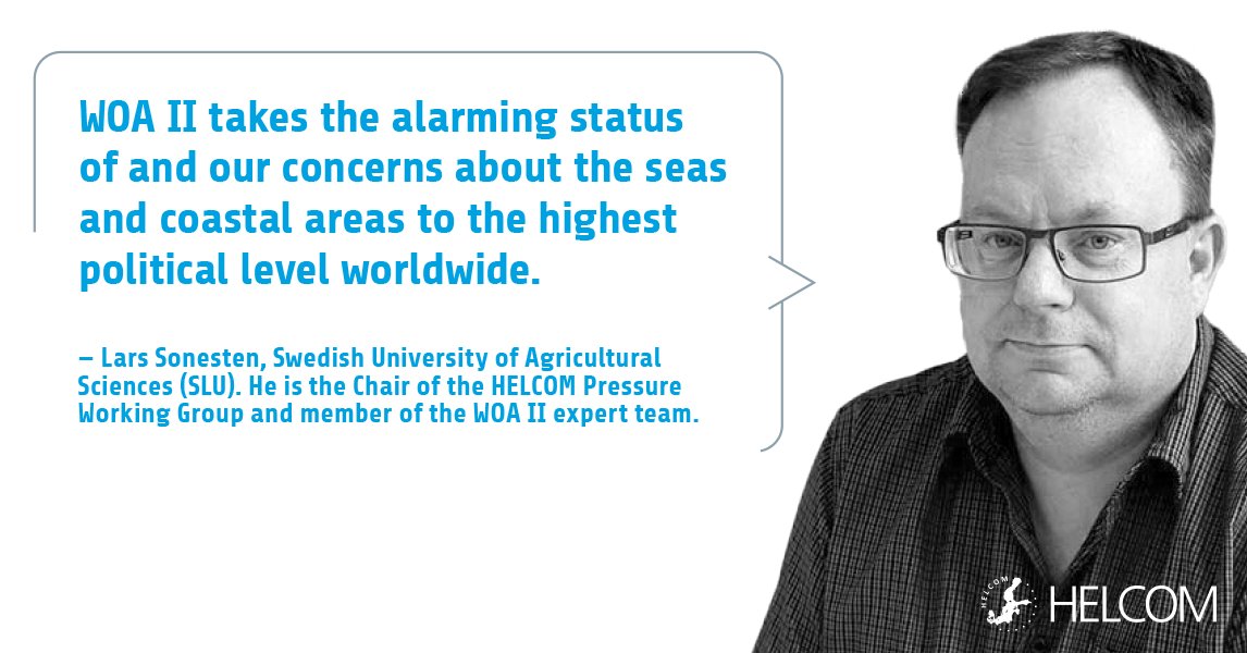 HELCOMInfo's tweet image. &quot;The #SecondWorldOceanAssessment (WOA II) takes the alarming status of &amp;amp; our concerns about the seas and coastal areas to the highest political level worldwide.&quot; - Lars Sonesten, @_SLU &amp;amp; Chair of #HELCOMPressure.

🔎 helcom.fi/three-question…

#RegularProcess #SDG14 #SaveOurOcean