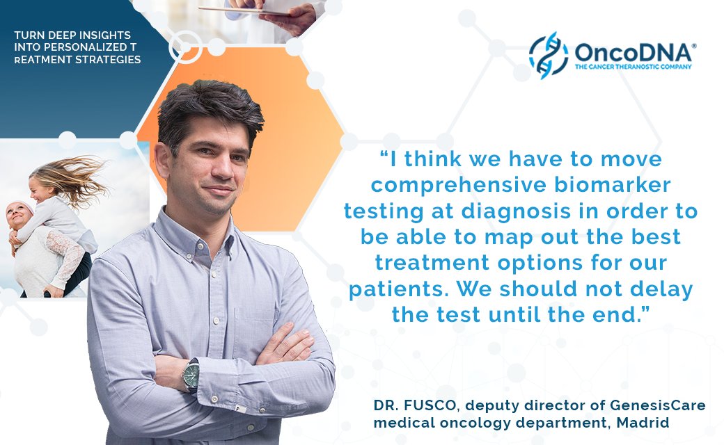 OncoDNA's tweet image. Comprehensive #biomarkertesting can help map out potentially effective therapies in a fast turnaround time for patients with an advanced tumor disease. 

Dr Fusco tells you why he recommends using the test at diagnosis oncodna.com/en/company/act…

#OncoDEEP #CGP #molecularprofiling