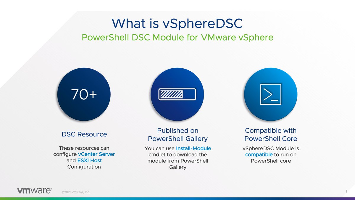 jatinpurohit92's tweet image. It&apos;s time to automate the #vSphere configurations using PowerShell DSC and PowerCLI. 

How? Check out the details below. 👇