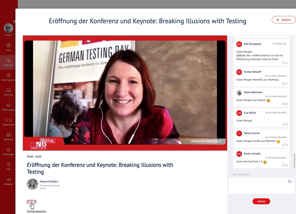 RudolfGroetz's tweet image. Los gehts - @MelanieWohnert eröffnet den #GermanTesting - Um 12:00 Uhr bin ich voll dabei und bin Gastgeber für einen Lean Coffee Table mit dem Thema TestAutomation....