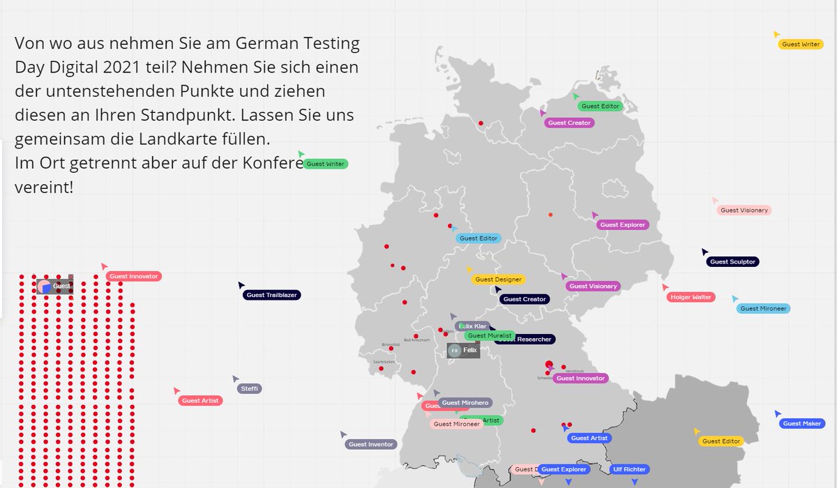thomrinke's tweet image. Los geht&apos;s beim @GermanTesting . Die Teilnehmer*innen lassen uns wissen, von wo aus sie dabei sind. 
#GermanTesting