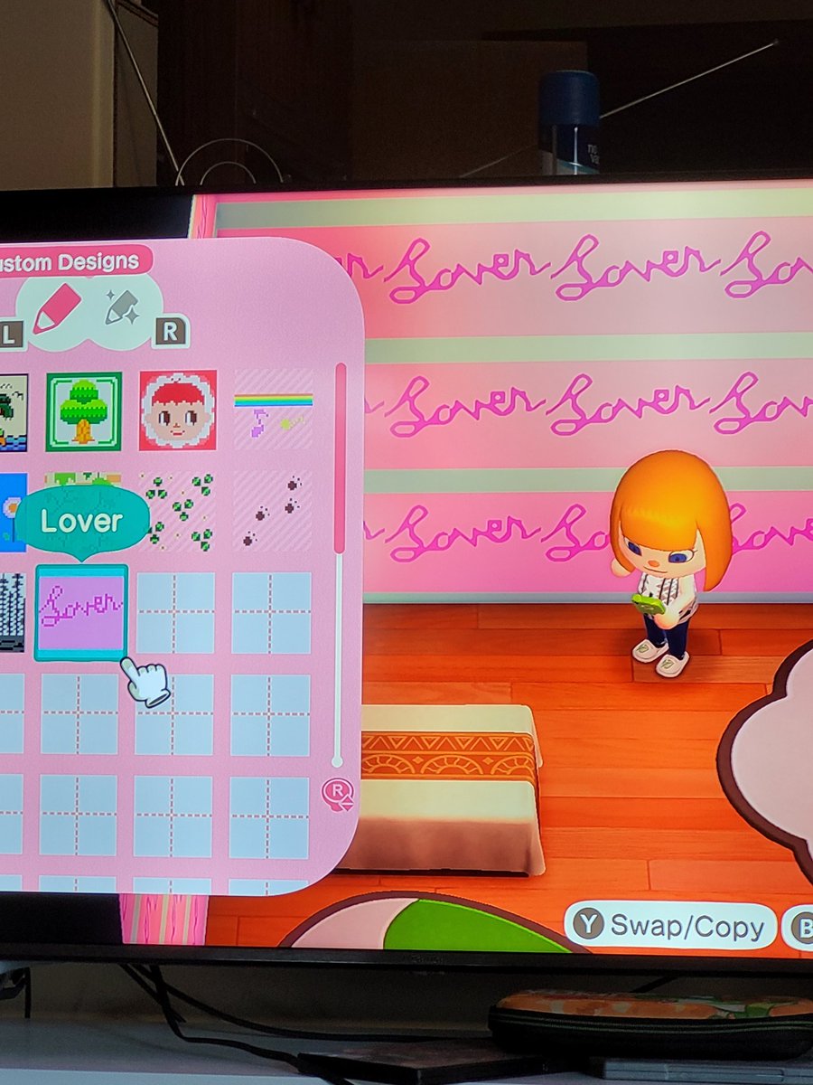 AussieSwift_13's tweet photo. I tried to make a Lover pattern in #AnimalCrossingNewHorizons ... but turns out I have no artistic talent 😂😂 @taylornation13 @taylorswift13 what do you think? https://t.co/iRG6DnAmsT