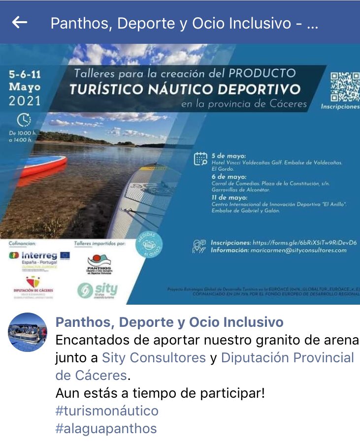 N0r83r70's tweet photo. Talleres para la creación del producto #Turismo #Nautico deportivo con #sityconsultores #diputacionprovincialdecaceres y @PanthosDxt https://t.co/pI0nyYW19H