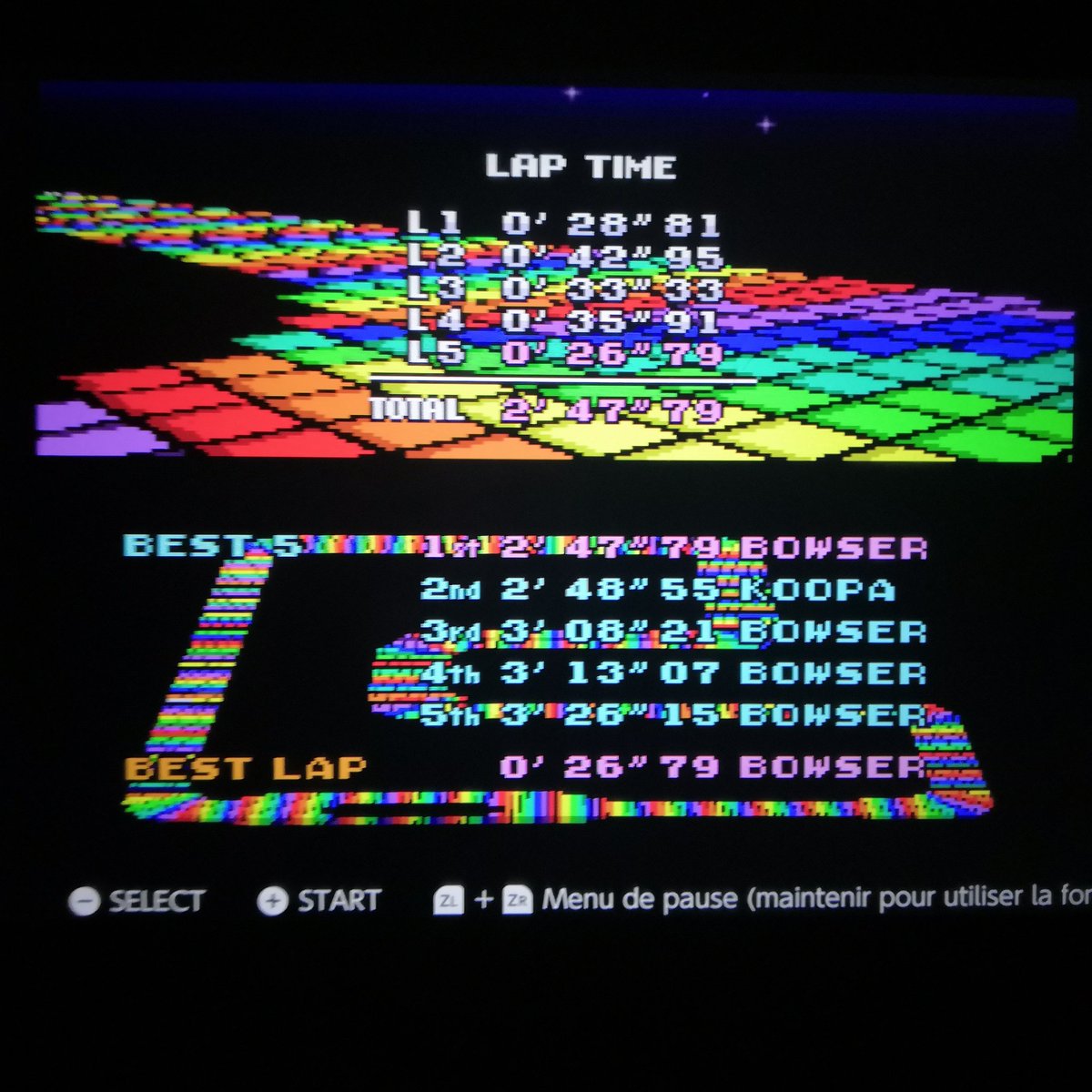 If you were wondering (you defo weren't but if you're still here you WILL be subjected to my SMK progress), I did the Rainbow Road new best time with Bowser, but then I spent the day playing another game (it had pirates!) and therefore entirely forgot how to play SMK