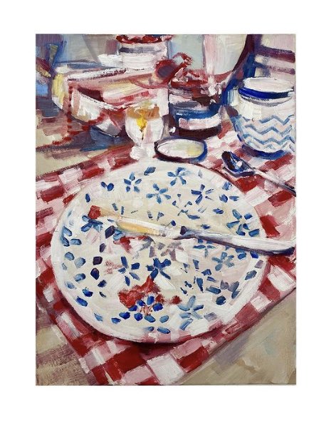 Happy bank holiday morning! 
Our Wylye Valley artists will be looking forward to welcoming more visitors at their venues from 10.30am today, so why not make a day of it. 
Breakfast debris’ - Cé Ponsonby
#wvat21 #wylyevalleyarttrail #wylyevalleyartist #openstudios #painting
