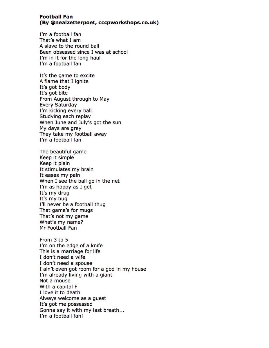 My #POEM for every real 'Football Fan'. 

#football #FootballUnites #GlazersOut #MUNLIV #SuperLeagueOut #edutwitter #TVTTagTeam #MOTD