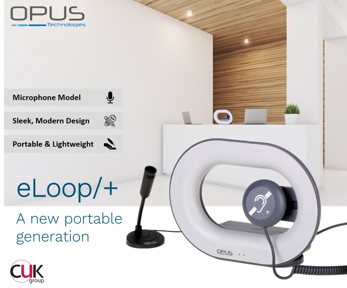 CUKaudio's tweet photo. 🦻 Opus Technologies new portable loop amplifier, eLoop, brings an aesthetically pleasing and modern design to assistive hearing.

Want more information on the eLoop? Take a look here - https://t.co/h94PvVtsvQ

#avtweeps #inductionloop #amplifier #assistivehearing https://t.co/UJj4bLU103
