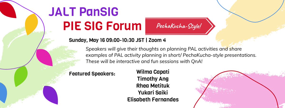 Have your gotten your ticket for #PanSIG2021 yet?

We can't wait to connect with all our fellow SIG friends at this event! Don't miss the awesome PIE SIG presentations and our exciting PIE SIG forum! 

ow.ly/fGIo50ED1it

They'll be sharing some amazing activities with you!