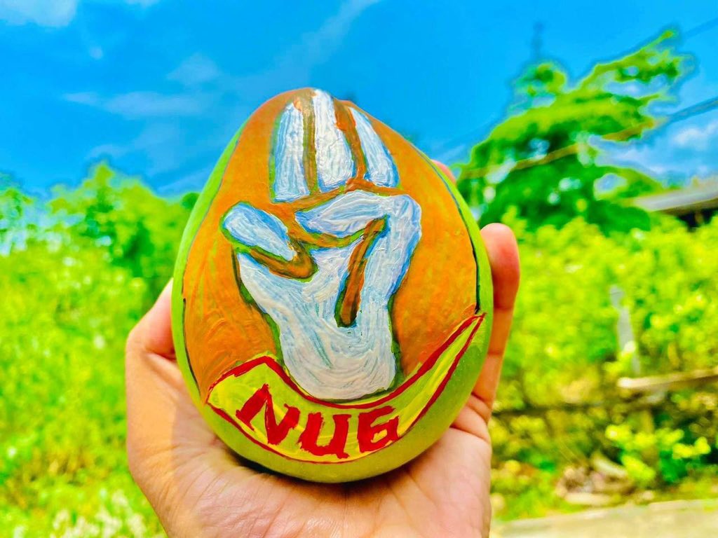 Levi P (@chaeyoungpyae) on Twitter photo Hopin’s revolutionary art illustrating on seasonal fruit of summer,Mangoes and shower their support to <a href="/NUGMyanmar/">National Unity Government Myanmar</a>. #WhatsHappeningInMyanmar #May3Coup Hopin’s revolutionary art illustrating on seasonal fruit of summer,Mangoes and shower their support to <a href="/NUGMyanmar/">National Unity Government Myanmar</a>. #WhatsHappeningInMyanmar #May3Coup