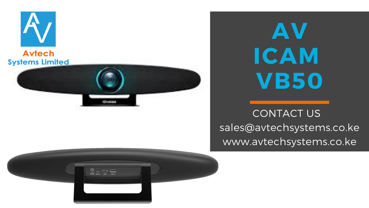 AvtechSystems's tweet image. iCam VB50 All in One conference camera with speaker and beamforming mic. 4k60, 110° HFOV with ±15° Pan/tilt. Speaker tracking, auto framing, Bluetooth and HDMI Out.  Avtech Systems Limited.
#MainaAndKingangi David Ndii #IkoKaziKE #BonnieNaCynthiaKBC