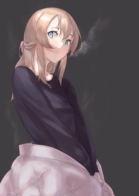 厚着して走った後 