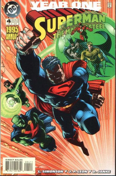 Also 1995, Superman Man Of Steel Annual 4 with Louise Simonson, and Dennis Janke on inks. Some mad looking stuff in this comic but all great looking. The Simonson connection on display 4/x