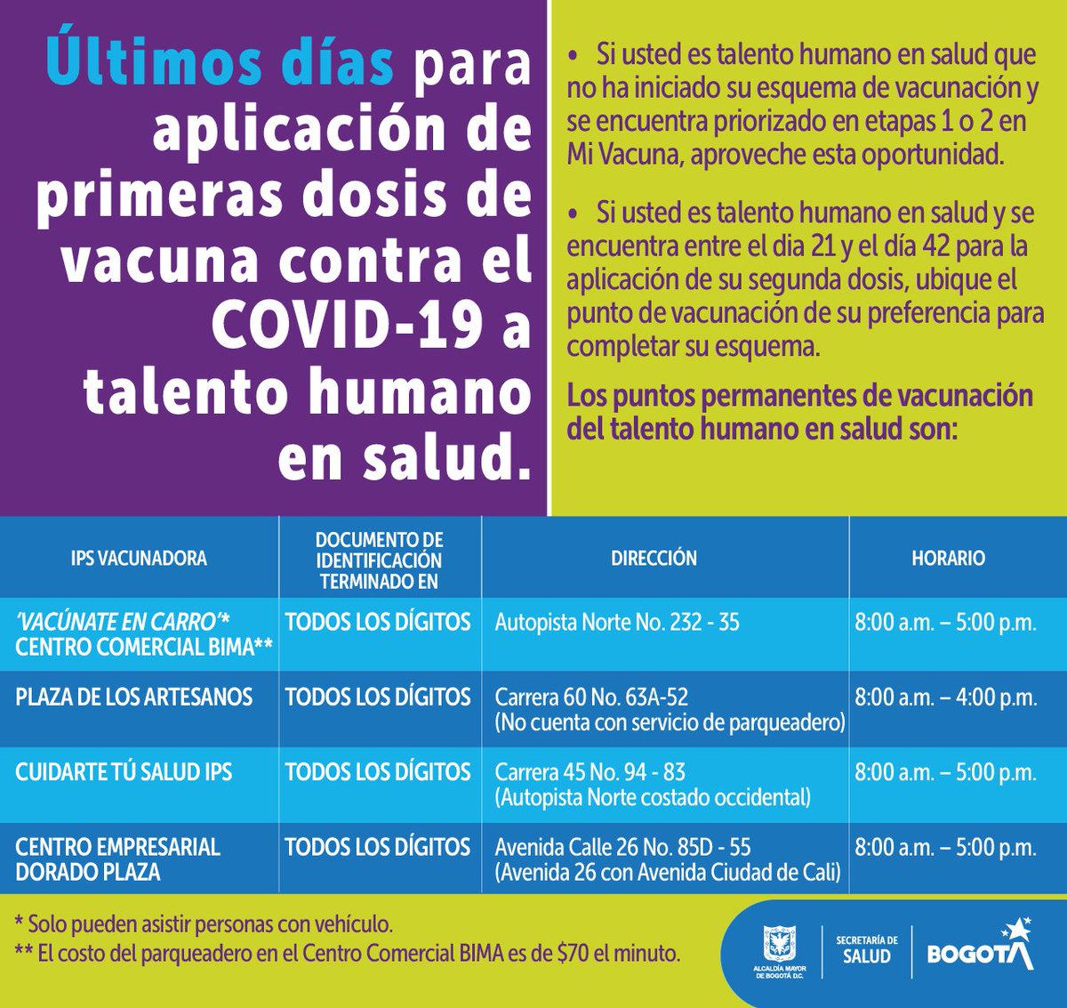 Secretaría Distrital de Salud tweet media
