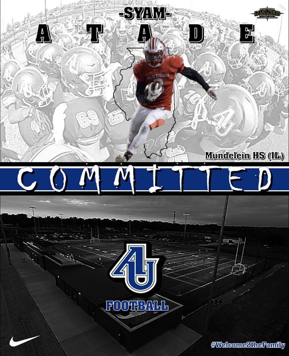 AU_SpartanFB's tweet photo. Spartan Fans, we are excited to welcome @s_atade from @mundFootball to the Aurora Football Family. Be sure to follow his journey the next four years as he continues to develop as a student, athlete, and person. #WeAreOneAU #Welcome21heFamily https://t.co/OjIjNl8YTr