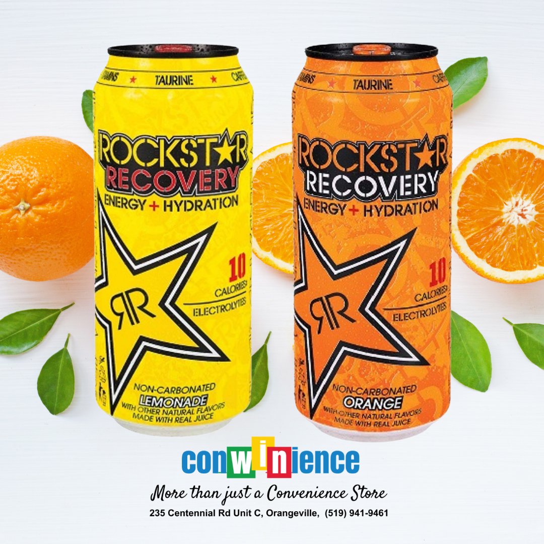 conwinience's tweet photo. Need a boost after this morning?
Rockstar Recovery Energy + Hydration does the job. Lemonade and Orange.
#Rockstar #Energy #Sweets #RetroCandy #BulkCandy #Candy #JellyBelly #IceCream #Beverages #Snacks #RetroSoda #FamilyOwned https://t.co/V00Dewj4zE